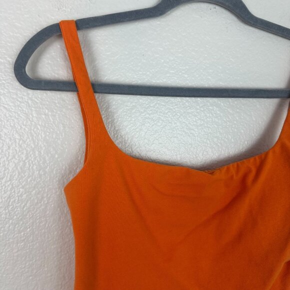 Reformation Cairo Knit Top S Citrus Summer Vacation Festival Stretch Vibrant - Picture 3 of 7